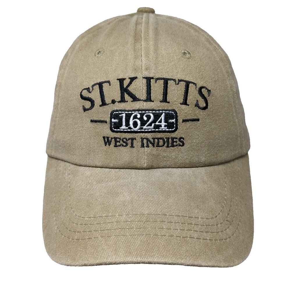 Tropical World Baseball Cap Brown OSFM St. Kitts West Indies 1624 Hat Slideback